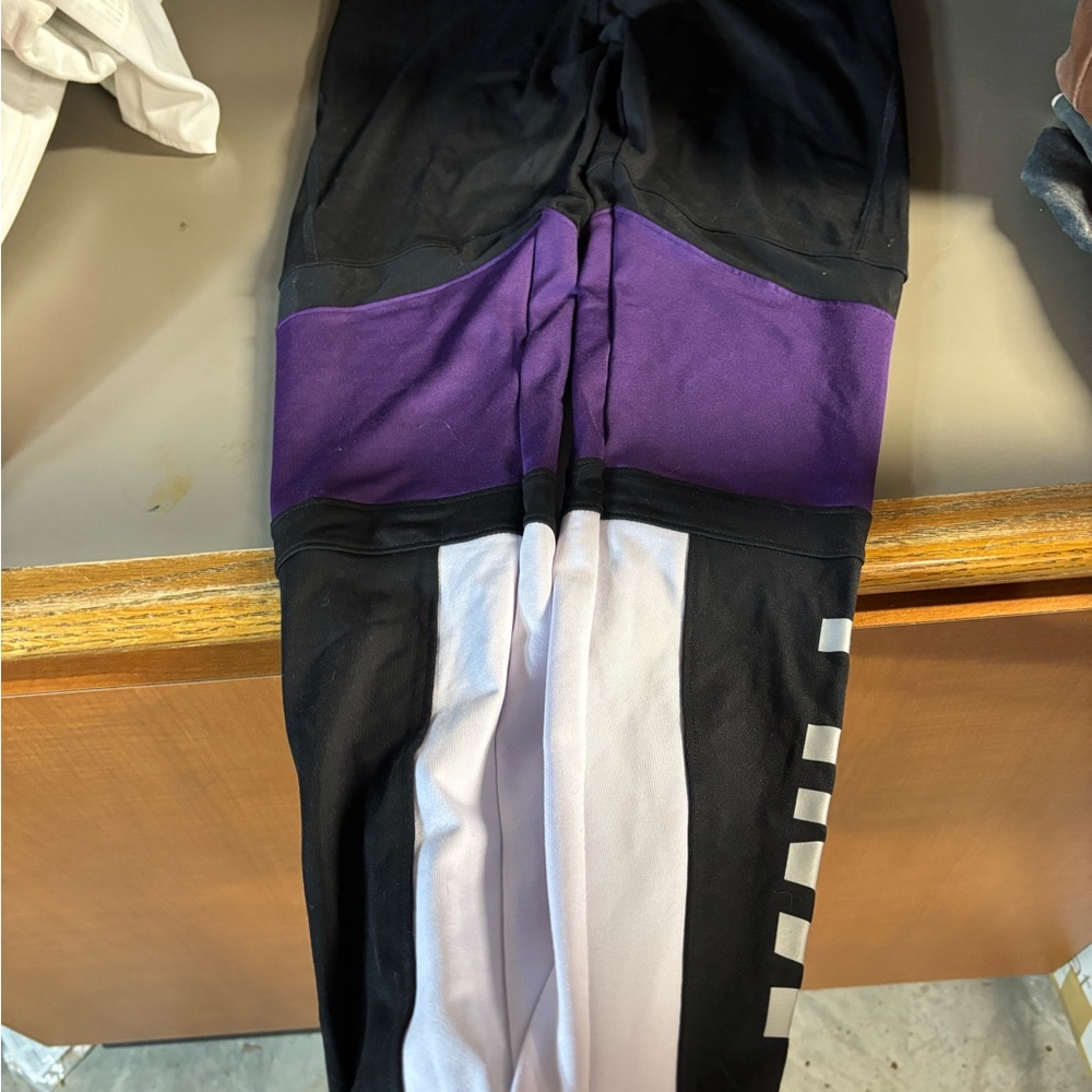 Victoria's Secret Black and Purple Kids Leggings